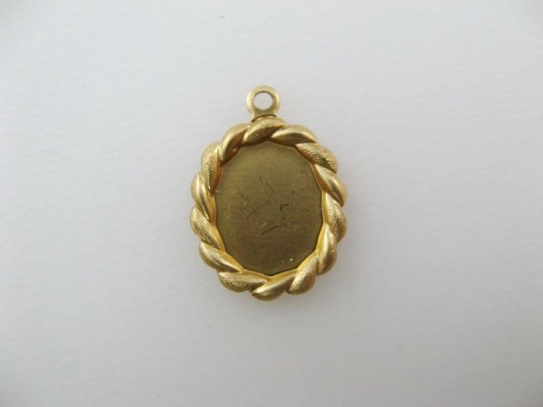 画像1: BRASS Rope-Edge Oval Setting 10x8mm (1)