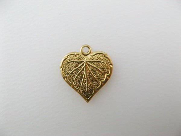 画像1: BRASS Heart Leaf  (1)
