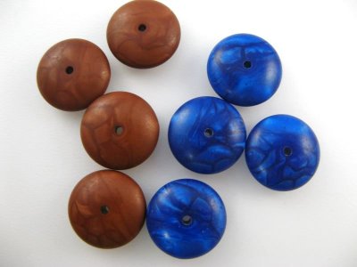 画像3: Vintage Plastic Illusion Round Spacer Beads 