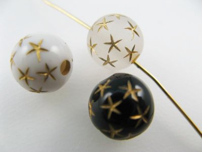 画像2: Vintage style Acrylic Star Ball Beads(S) 4個いり