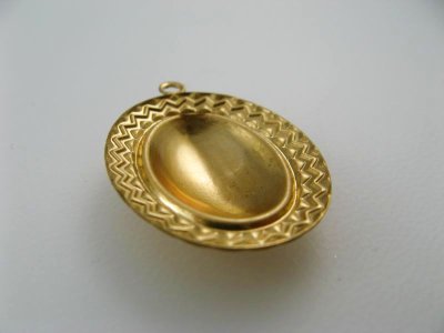 画像2: Brass Oval charm 