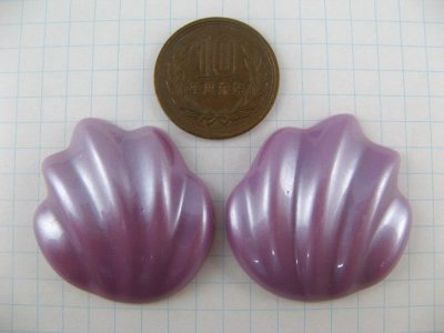 画像1: Vintage Plastic P/Shell Cabochon(PU)