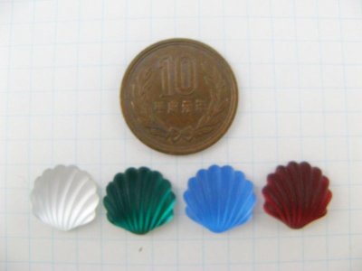 画像1: Vintage Small-Glass foiled Shell