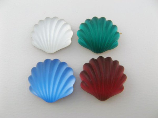 画像1: Vintage Small-Glass foiled Shell (1)