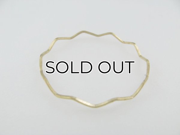 画像1: BRASS Wave Circle 32mm (1)