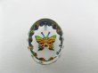 画像2: Vintage Glass Intaglio "Butterfly" Oval Pendant (2)