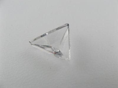 画像2: Vintage Glass Clear Triangle Cabochon