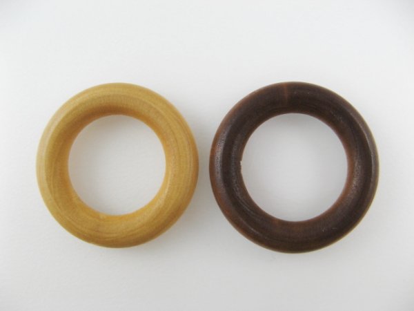 画像1: Wooden Ring Beads 30mm (1)