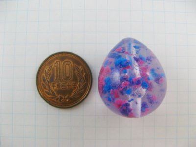 画像1: Vintage Plastic BL+PK+PU Confetti Drop Beads(XL)