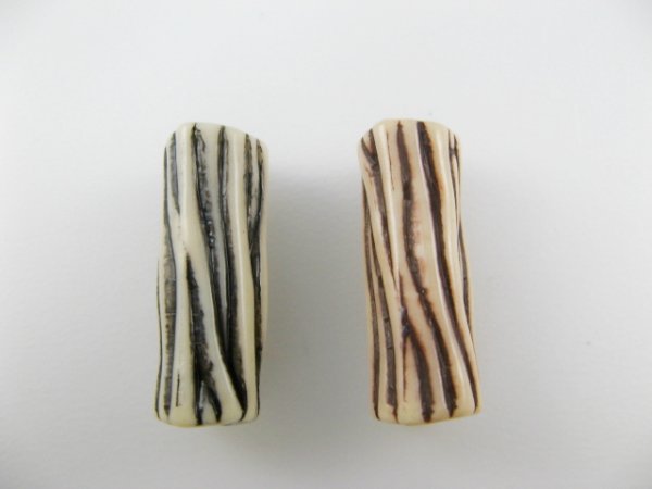 画像1: Vintage Lucite Faux Wood Beads (1)
