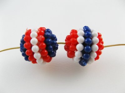 画像2: Vintage Plastic Tri-color Grain Beads