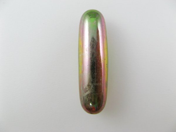 画像1: Vintage Iridescent Long-Oval Beads (1)