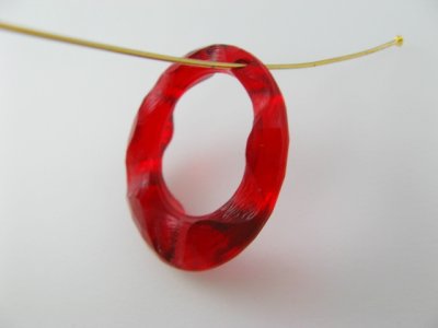 画像2: Vintage Plastic Clear 1-Hole Ring