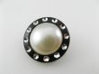 画像1: Plastic Black Round SV+Pearl Button(S) (1)