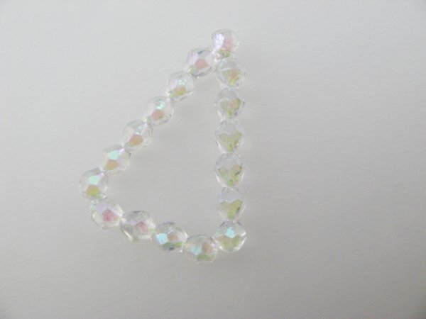 画像1: Vintage Plastic Crystal AB Triangle Beads (1)