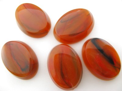 画像2: Vintage Lucite Oval Taper Cabochon