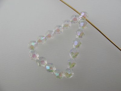 画像2: Vintage Plastic Crystal AB Triangle Beads