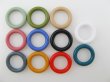 画像1: Vintage Mat-Color Plastic Ring Beads  (1)
