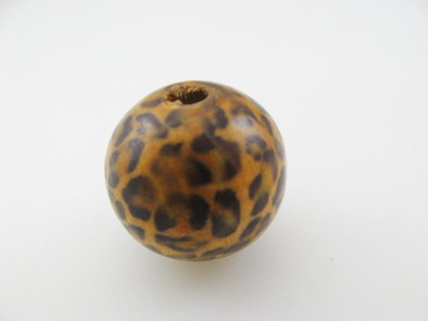 画像1: Vintage Wooden Leopard Beads (1)