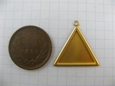 画像1: BRASS Rolled Edge Setting【Triangle】