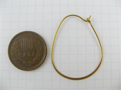 画像1: Brass Wire Pierce 1ペア