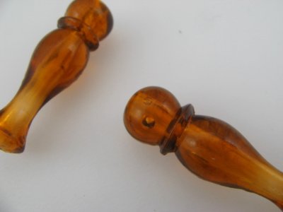 画像3: Vintage Plastic Chess Tube Beads 2個入り