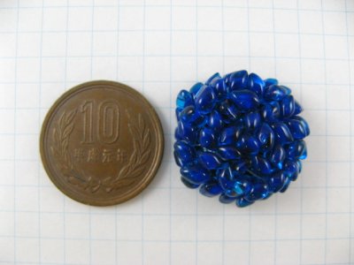 画像1: Vintage Glass Beads Weave Cabochon