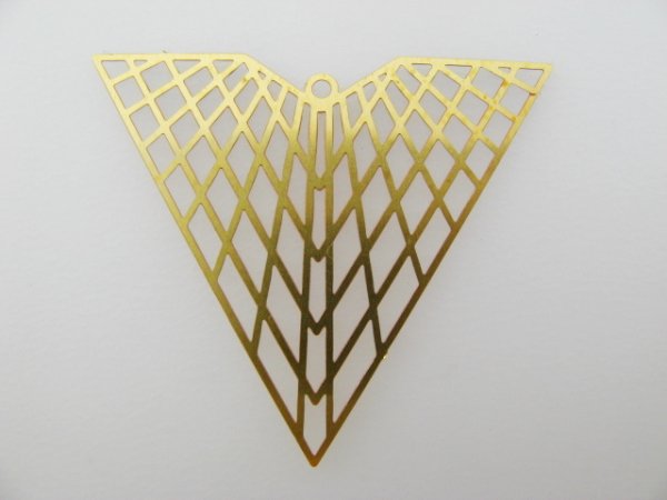 画像1: BRASS Textured Inverted triangle (1)