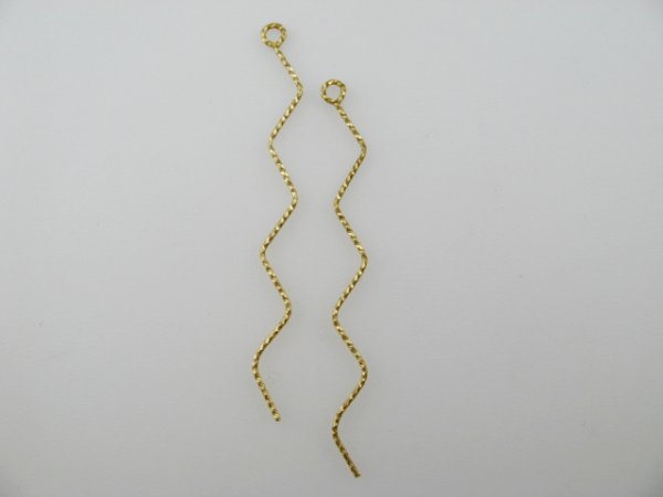 画像1: Brass Twist+Zigzag Wire 2本入り (1)