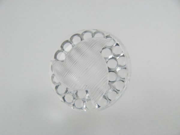 画像1: Vintage Plastic Clear Back bumpy Deco Button (1)