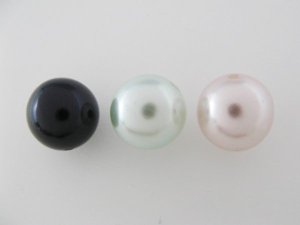 画像1: Vintage Acrylic Japanese Pearl Ball Beads 14mm (1)