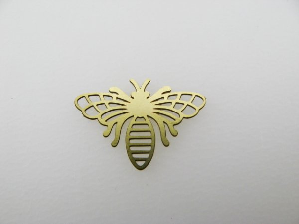 画像1: Brass Plate Bee 2個入り (1)