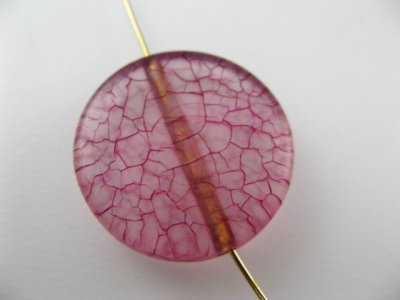 画像2: Plastic Crack+Gold-Hole Flat-Round Beads 