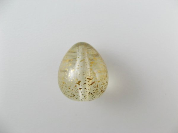 画像1: Plastic Clear+Gold-spray Drop Beads (1)