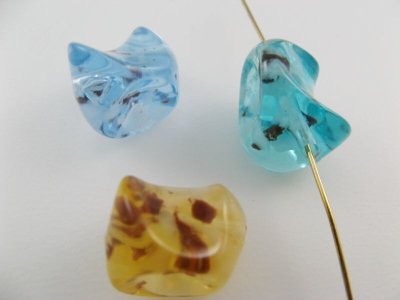 画像2: Vintage Clear Ice Confetti Beads