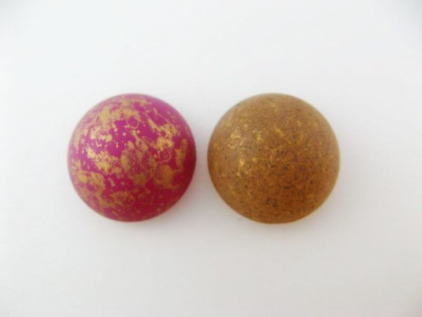 画像1: Vintage Matte+Gold dust Cabochon (1)