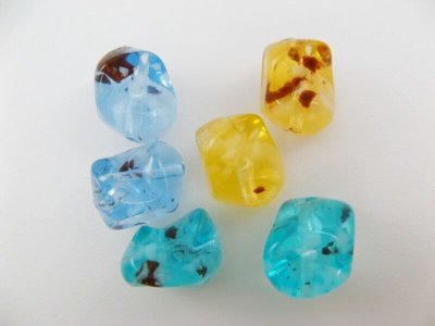 画像3: Vintage Clear Ice Confetti Beads