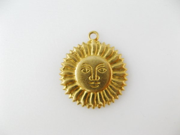 画像1: BRASS Sun Face【2】 (1)