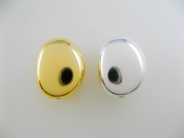 画像1: Vintage Plastic Metallic Beans Beads (1)