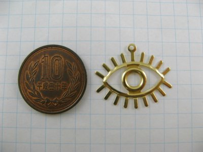 画像1: Brass Plate Eye 2個入り