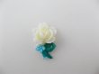 画像1: Ivory Stemmed Rose Vintage cabochon (1)