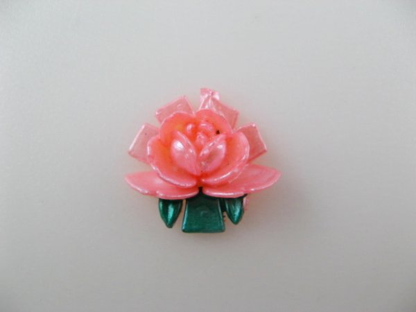 画像1: Vintage Pink Rose cabochon (1)