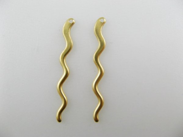 画像1: Brass Wave Bar【Thin】2個入り (1)