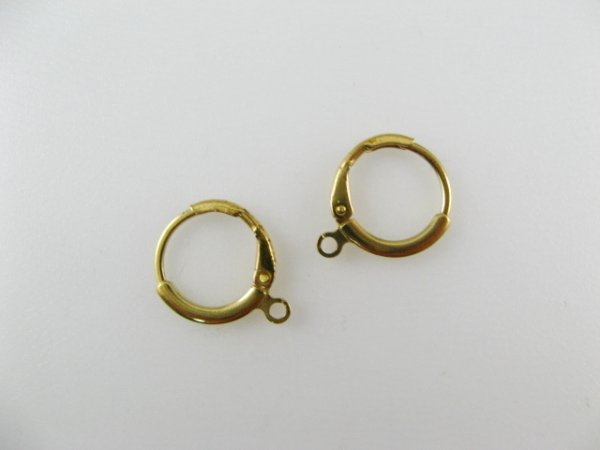 画像1: Brass Leverback Pierce 1ペア (1)