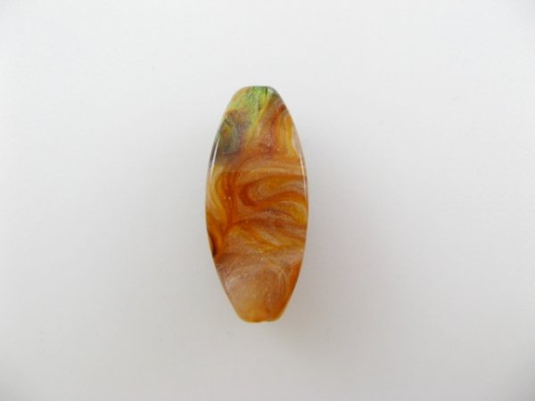 画像1: Vintage Caramel Gold Marble Lucite Beads(L) (1)