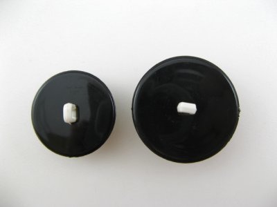 画像2: Vintage Plastic Black+Gold+Ivory Button