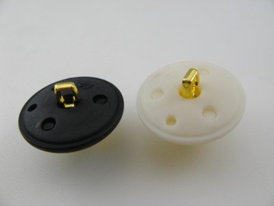 画像2: Vintage Plastic Gold Line Button (L)