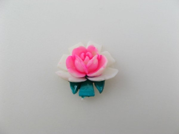 画像1: Vintage White+PK Rose Cabochon (1)