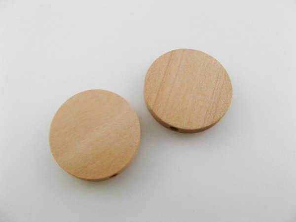 画像1: Coin Organic Wood Beads 2個いり (1)