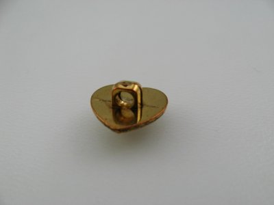 画像2: Vintage Plastic Copper Heart Button